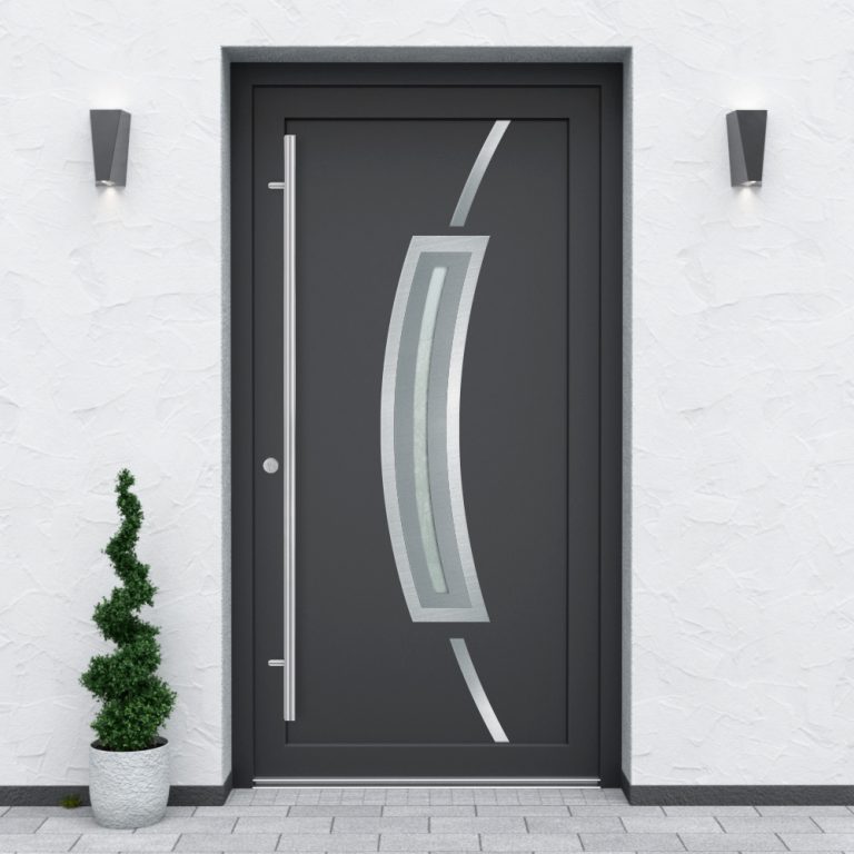 Türfüllung Design 1141 in Anthrazit mit Glaseinsatz