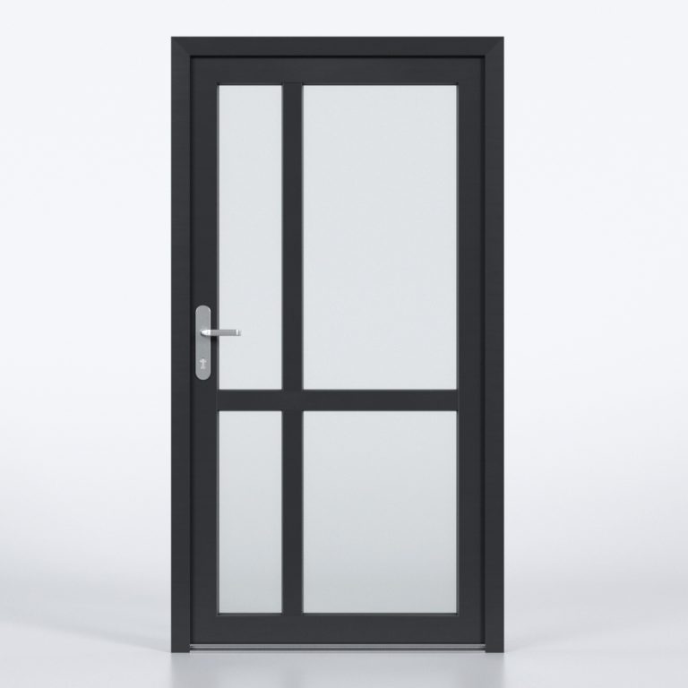 Nebeneingangstür aus Kunststoff im Design N40 in Anthrazit