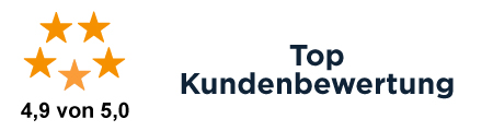Trusted Shops Bewertungen mit 4,9 von 5 Sternen